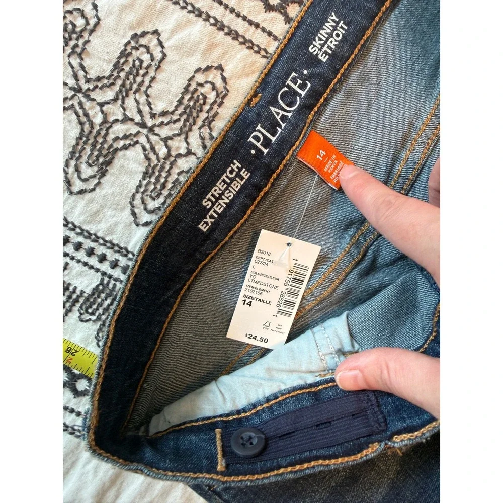 The Children's Place Skinny Jeans Kids Size 14 Blue NWT